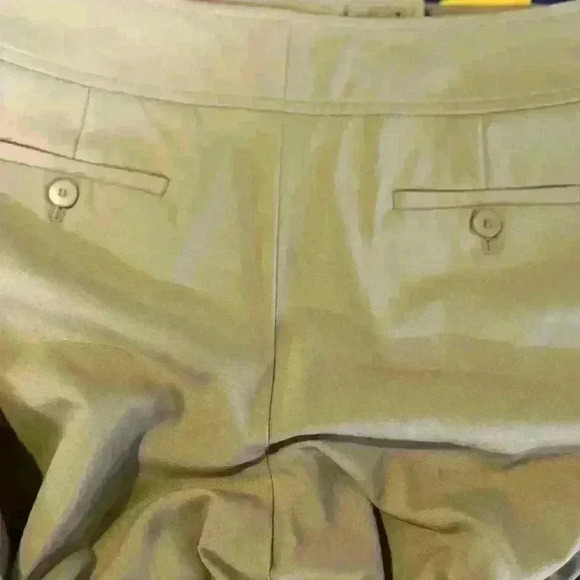 Talbots size 8p stretch wide leg khaki business casual  Dress Pants - Picture 4 of 4